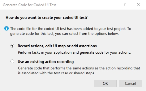 GenerateCodeForCodedUITest