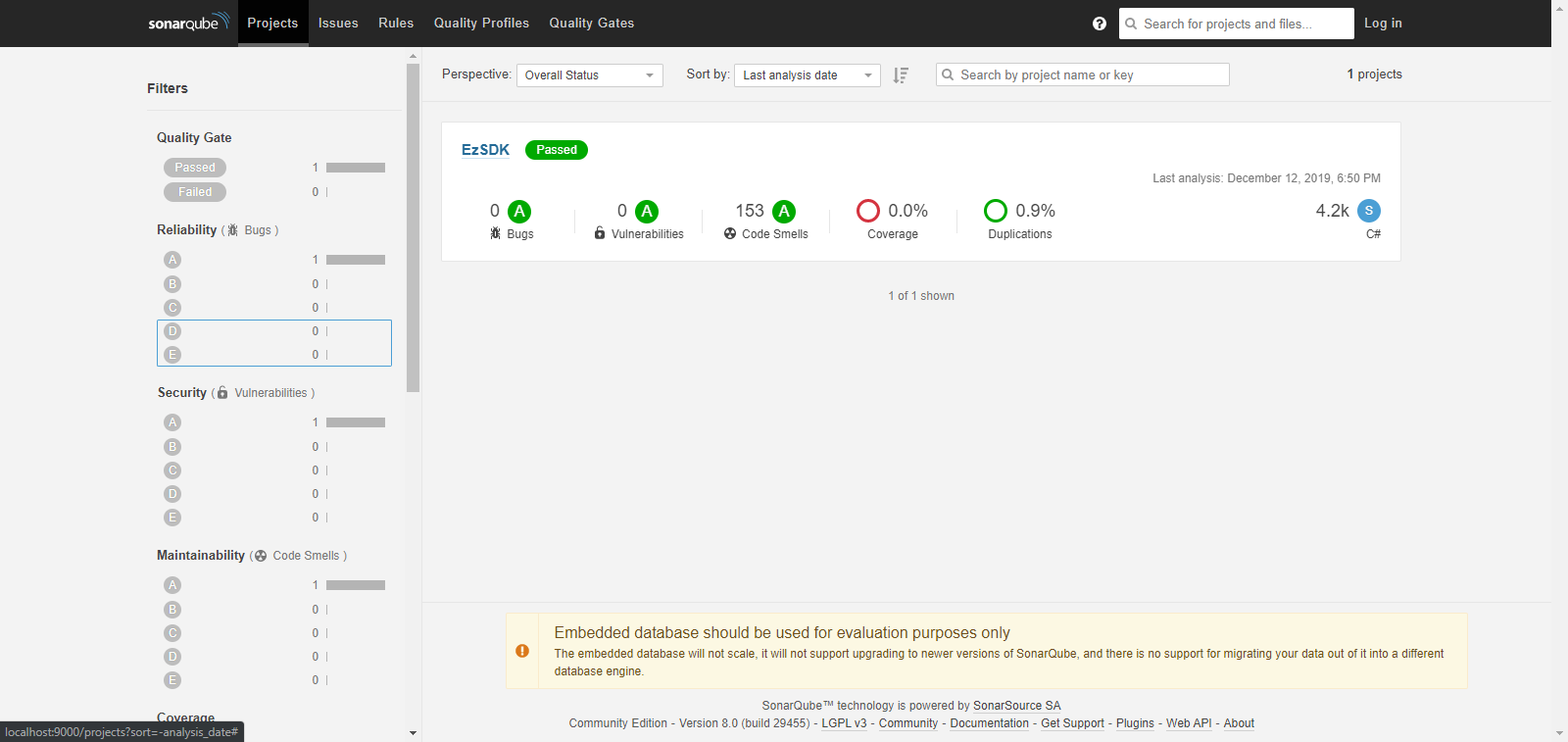 透過 SonarQube 檢視掃描結果
